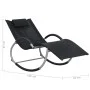 Lounger with black textilene pillow by vidaXL, Loungers - Ref: Foro24-47788, Price: 115,00 €, Discount: %