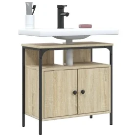 Waschbeckenunterschrank aus Sonoma-Eichenholz, 60x30x60 cm. von , Badezimmerwaschtische - Ref: Foro24-842437, Preis: 56,81 €,...