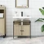 Armario lavabo baño madera ingeniería roble Sonoma 60x30x60 cm de , Tocadores de baño - Ref: Foro24-842437, Precio: 56,81 €, ...