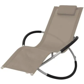 Tumbona geométrica de jardín acero gris taupe de vidaXL, Tumbonas - Ref: Foro24-47775, Precio: 100,04 €, Descuento: %