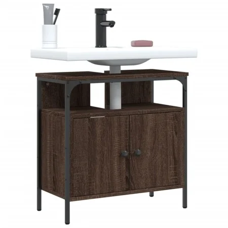 Armario lavabo baño madera ingeniería roble marrón 60x30x60 cm de , Tocadores de baño - Ref: Foro24-842440, Precio: 51,44 €, ...