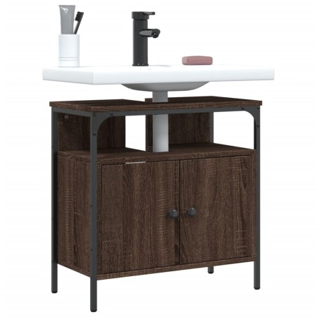 Waschbeckenunterschrank aus braunem Eichenholz, 60x30x60 cm. von , Badezimmerwaschtische - Ref: Foro24-842440, Preis: 52,21 €...