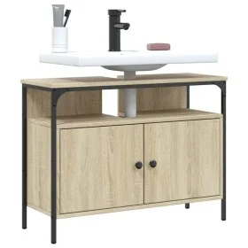 Waschbeckenunterschrank aus Sonoma-Eichenholz, 80x30x60 cm. von , Badezimmerwaschtische - Ref: Foro24-842442, Preis: 69,64 €,...