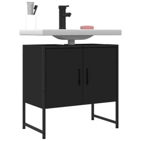 Waschbeckenunterschrank aus schwarzem Ingenieurholz für das Badezimmer, 60x33x60 cm. von , Badezimmerwaschtische - Ref: Foro2...