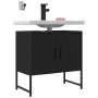 Armario para lavabo de baño madera ingeniería negro 60x33x60 cm de , Tocadores de baño - Ref: Foro24-842456, Precio: 45,79 €,...