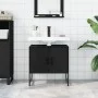 Armario para lavabo de baño madera ingeniería negro 60x33x60 cm de , Tocadores de baño - Ref: Foro24-842456, Precio: 45,79 €,...