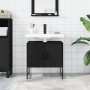 Waschbeckenunterschrank aus schwarzem Ingenieurholz für das Badezimmer, 60x33x60 cm. von , Badezimmerwaschtische - Ref: Foro2...