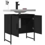 Armario para lavabo de baño madera ingeniería negro 60x33x60 cm de , Tocadores de baño - Ref: Foro24-842456, Precio: 45,79 €,...