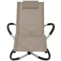 Geometric garden lounger in gray taupe steel by vidaXL, Loungers - Ref: Foro24-47775, Price: 100,04 €, Discount: %