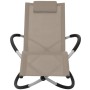 Tumbona geométrica de jardín acero gris taupe de vidaXL, Tumbonas - Ref: Foro24-47775, Precio: 101,49 €, Descuento: %