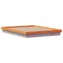 Solid pine wood LED bed frame in brown wax finish 160x200cm by , Beds and slatted bases - Ref: Foro24-844416, Price: 140,83 €...