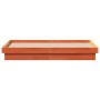 Solid pine wood LED bed frame in brown wax finish 160x200cm by , Beds and slatted bases - Ref: Foro24-844416, Price: 142,27 €...