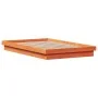 Solid pine wood LED bed frame in brown wax finish 140x200cm by , Beds and slatted bases - Ref: Foro24-844414, Price: 133,96 €...