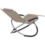 Geometric garden lounger in gray taupe steel by vidaXL, Loungers - Ref: Foro24-47775, Price: 100,04 €, Discount: %