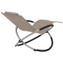 Tumbona geométrica de jardín acero gris taupe de vidaXL, Tumbonas - Ref: Foro24-47775, Precio: 101,49 €, Descuento: %