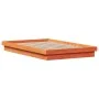 Solid pine wood LED bed frame in brown wax finish 140x190cm by , Beds and slatted bases - Ref: Foro24-844423, Price: 131,41 €...