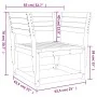 Silla de jardín madera madera maciza de pino de , Sofás de exterior - Ref: Foro24-844674, Precio: 71,00 €, Descuento: %