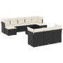Set de sofás de jardín 11 pzas y cojines ratán sintético negro by , Garden sets - Ref: Foro24-3250175, Price: 642,81 €, Disco...