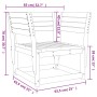 Gartenstuhl aus massivem Kiefernholz in brauner Wachsoptik von , Outdoor-Sofas - Ref: Foro24-844676, Preis: 95,37 €, Rabatt: %