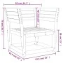 Gartenstuhl aus massivem Kiefernholz in brauner Wachsoptik von , Outdoor-Sofas - Ref: Foro24-844676, Preis: 94,51 €, Rabatt: %