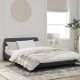 Bed frame with dark gray velvet headboard 140x190 cm by , Beds and slatted bases - Ref: Foro24-373173, Price: 142,91 €, Disco...