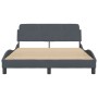 Bed frame with dark gray velvet headboard 140x190 cm by , Beds and slatted bases - Ref: Foro24-373173, Price: 142,91 €, Disco...
