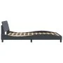 Bed frame with dark gray velvet headboard 140x190 cm by , Beds and slatted bases - Ref: Foro24-373173, Price: 140,72 €, Disco...
