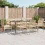 Set comedor de jardín 9 pzas con cojines ratán sintético beige de , Conjuntos de jardín - Ref: Foro24-3213630, Precio: 712,71...