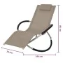 Geometric garden lounger in gray taupe steel by vidaXL, Loungers - Ref: Foro24-47775, Price: 100,04 €, Discount: %