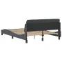Bed frame with dark gray velvet headboard 140x190 cm by , Beds and slatted bases - Ref: Foro24-373173, Price: 140,72 €, Disco...