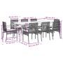 Set comedor de jardín 9 pzas con cojines ratán sintético beige by , Garden sets - Ref: Foro24-3213630, Price: 691,67 €, Disco...