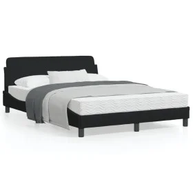 Bed frame with black fabric headboard 140x190 cm by , Beds and slatted bases - Ref: Foro24-373167, Price: 142,05 €, Discount: %