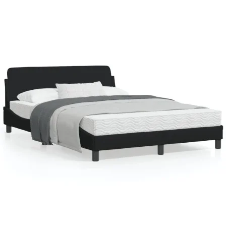 Bed frame with black fabric headboard 140x190 cm by , Beds and slatted bases - Ref: Foro24-373167, Price: 142,05 €, Discount: %