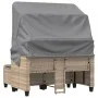 Sofá de jardín 2 plazas con toldo y taburetes ratán PE beige by , Outdoor sofas - Ref: Foro24-365785, Price: 323,43 €, Discou...