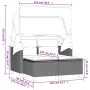 Sofá de jardín 2 plazas con toldo y taburetes ratán PE beige by , Outdoor sofas - Ref: Foro24-365785, Price: 323,43 €, Discou...