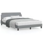 Bed frame with light gray fabric headboard 140x190 cm by , Beds and slatted bases - Ref: Foro24-373165, Price: 143,58 €, Disc...