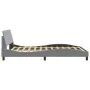 Bed frame with light gray fabric headboard 140x190 cm by , Beds and slatted bases - Ref: Foro24-373165, Price: 141,52 €, Disc...