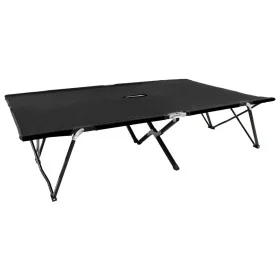 Black steel folding double lounger by vidaXL, Loungers - Ref: Foro24-47760, Price: 124,48 €, Discount: %