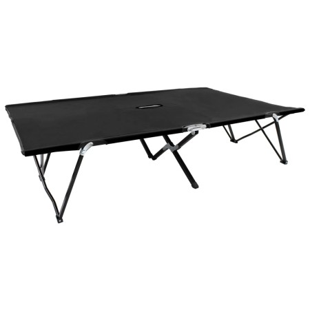 Tumbona doble plegable acero negra de vidaXL, Tumbonas - Ref: Foro24-47760, Precio: 133,27 €, Descuento: %