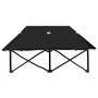 Tumbona doble plegable acero negra de vidaXL, Tumbonas - Ref: Foro24-47760, Precio: 130,24 €, Descuento: %