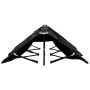 Tumbona doble plegable acero negra de vidaXL, Tumbonas - Ref: Foro24-47760, Precio: 133,27 €, Descuento: %