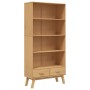 4-stufiges Regal OLDEN aus massivem Pinienholz in Braun. von , Bücherregale und Regale - Ref: Foro24-358612, Preis: 216,78 €,...