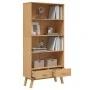 4-stufiges Regal OLDEN aus massivem Pinienholz in Braun. von , Bücherregale und Regale - Ref: Foro24-358612, Preis: 213,34 €,...