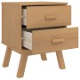 Mesita de noche OLDEN madera maciza de pino marrón by , Nightstands - Ref: Foro24-358582, Price: 67,30 €, Discount: %
