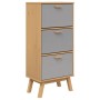 Zapatero OLDEN madera maciza de pino gris y marrón 55x35x120 cm by , Shoe racks and shoe organizers - Ref: Foro24-358619, Pri...