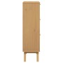 Schuhregal aus massiver Kiefer in Grau und Braun, 55x35x120 cm. von , Schuhregale und Schuhorganisatoren - Ref: Foro24-358619...
