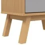 Schuhregal aus massiver Kiefer in Grau und Braun, 55x35x120 cm. von , Schuhregale und Schuhorganisatoren - Ref: Foro24-358619...