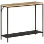 Mesa consola madera maciza mango rugosa y hierro 90x30x75 cm by , Side tables - Ref: Foro24-372729, Price: 86,49 €, Discount: %