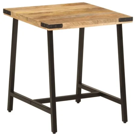 Mesa auxiliar de madera maciza de mango y hierro 45x45x50 cm by , Side tables - Ref: Foro24-372734, Price: 53,36 €, Discount: %