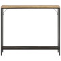 Mesa consola madera maciza mango rugosa y hierro 90x30x75 cm by , Side tables - Ref: Foro24-372729, Price: 95,58 €, Discount: %
